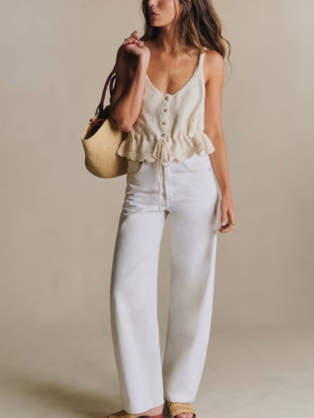 EUC Sézane - Cream Giselle Top, XS